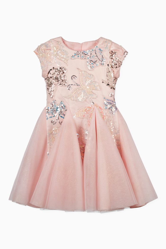 Glitter Tulle Dress, Pink