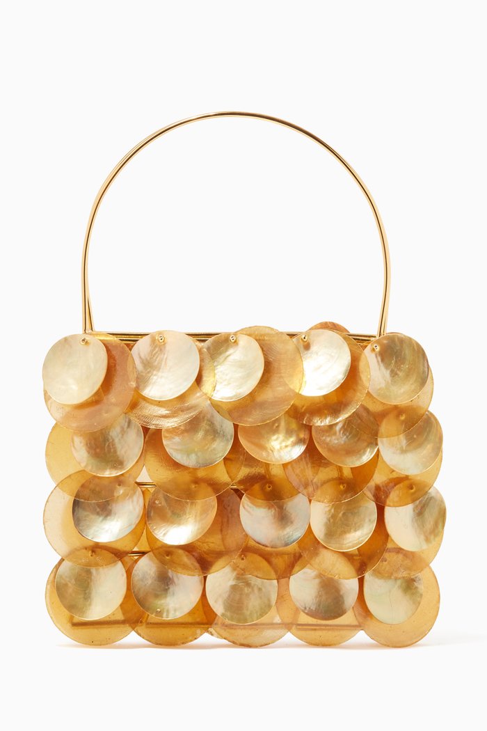 

Ailes d'Ecailles Bag in Natural Shells, Gold