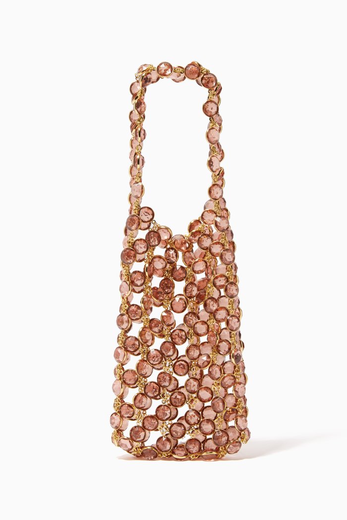

Les Miles et Une Nuit Shoulder Bag in Crystal Beads, Red
