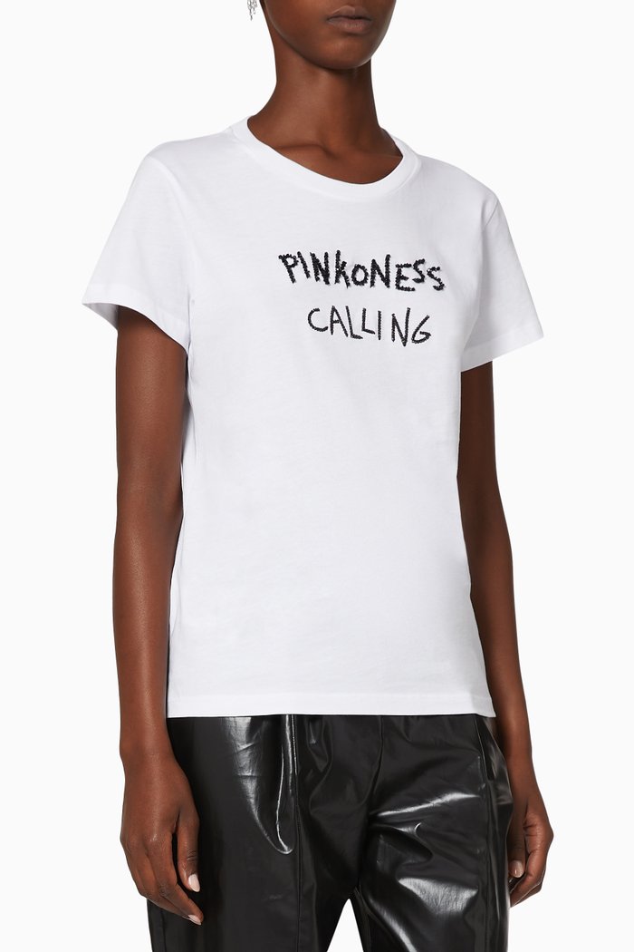 

Effimero Beaded Jersey T-shirt, White