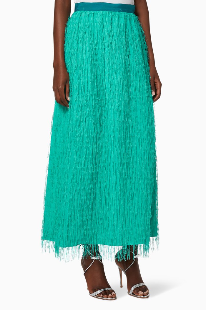 

Avvilito Fringe Skirt, Blue