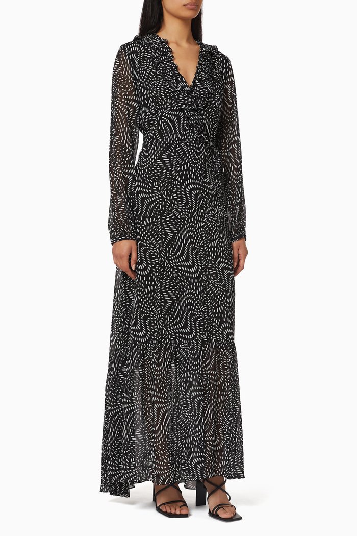 

Umile Flounce Dress, Black