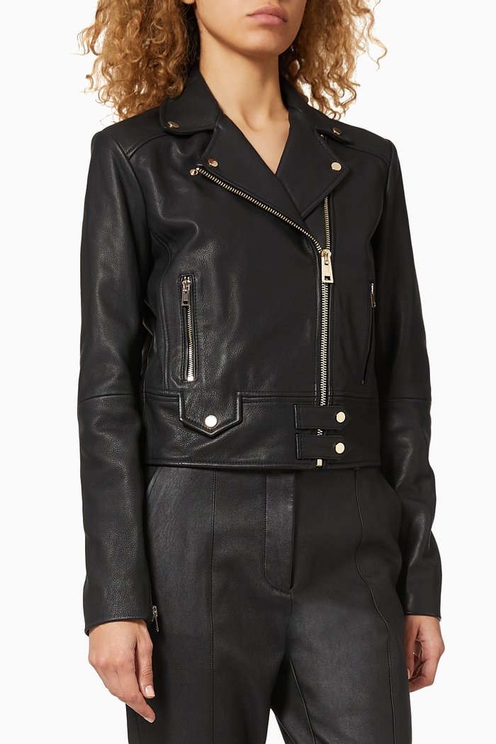 

Sensible Leather Jacket, Black