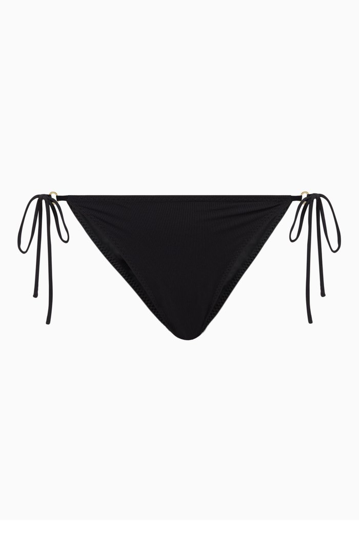 

Talise Tie String Bikini Bottom, Black