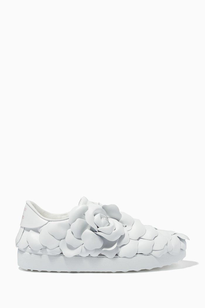 

Valentino Garavani 03 Rose Edition Atelier Sneakers in Calfskin, White
