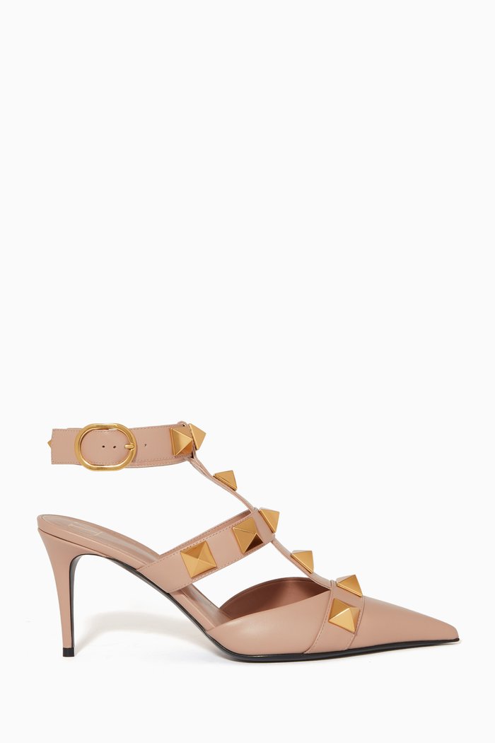 

Valentino Garavani Roman Stud Pumps in Calfskin, Pink