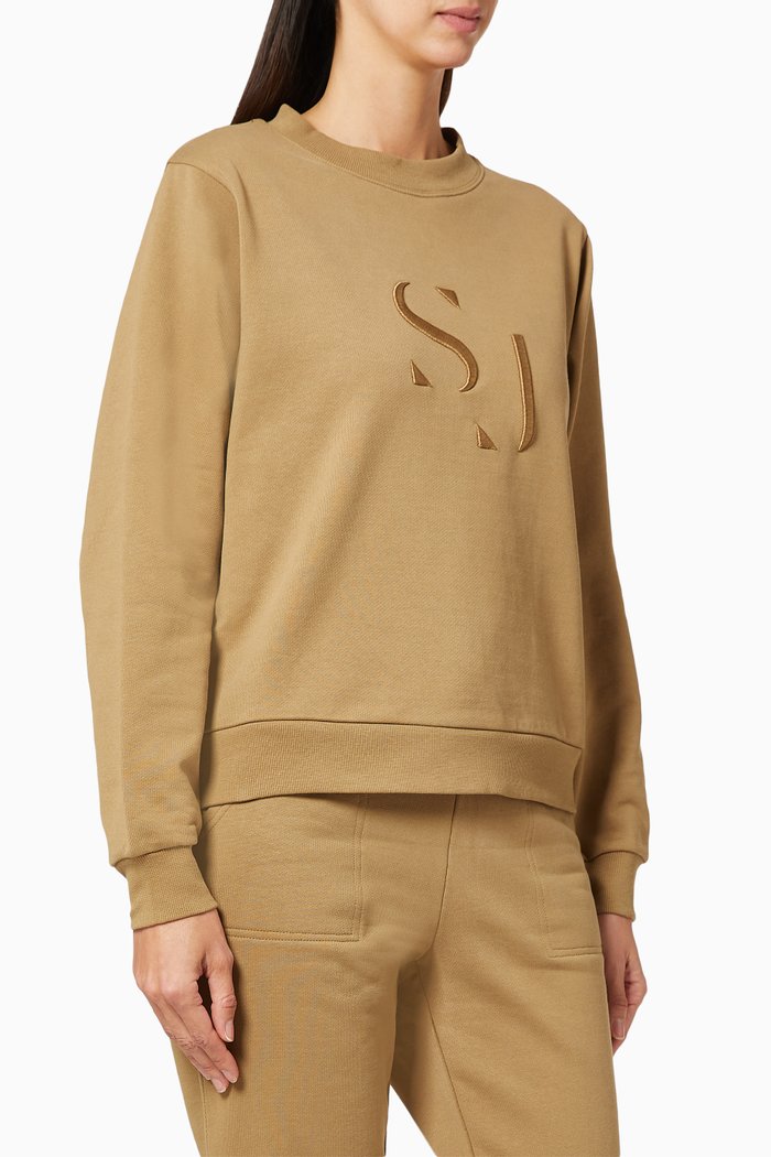 

Embroidered Logo Sweatshirt, Brown