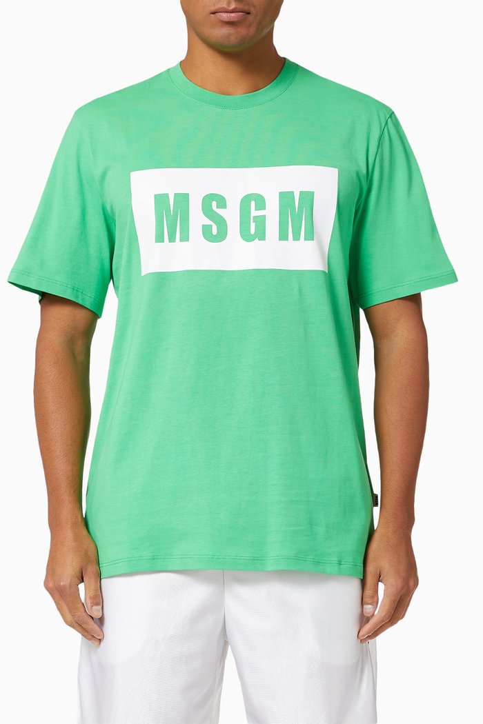 

Box Logo T-shirt in Cotton, Green