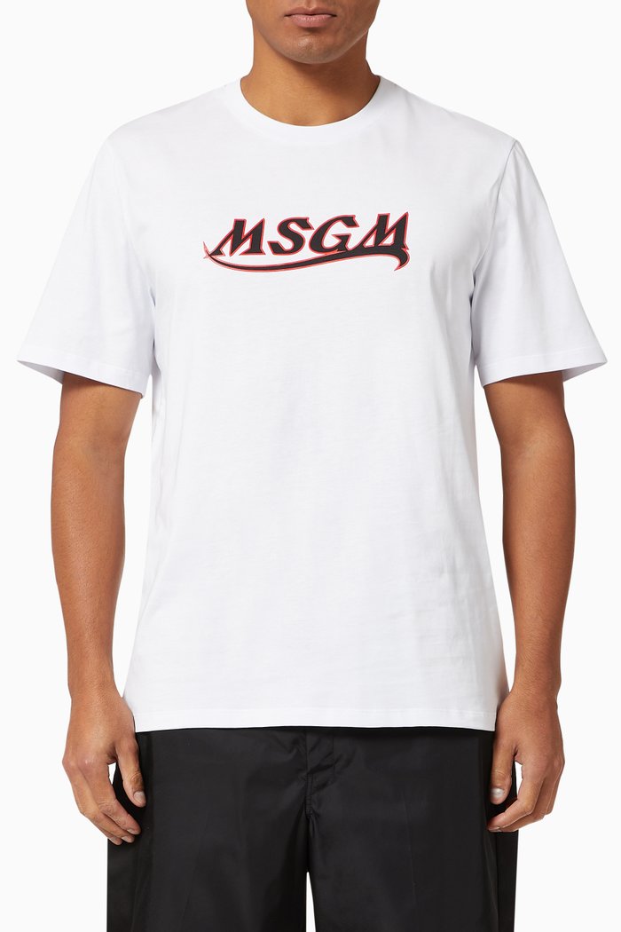 

Logo Print T-shirt in Cotton, White