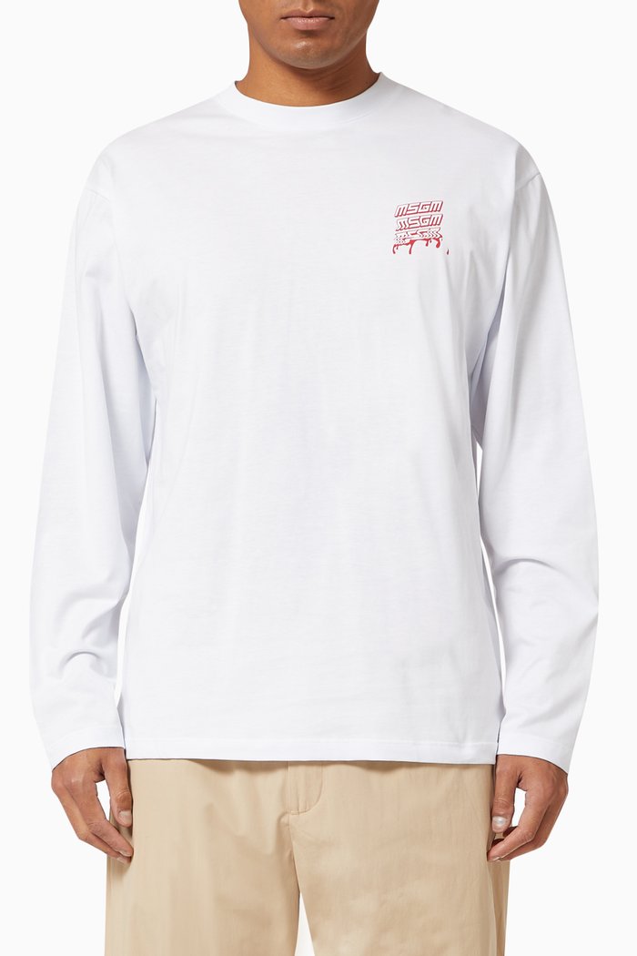 

Logo Print T-shirt in Cotton, White
