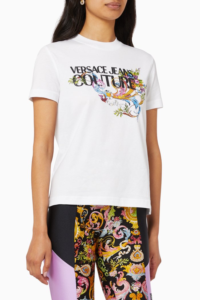 Tuileries Logo Cotton T-shirt, White