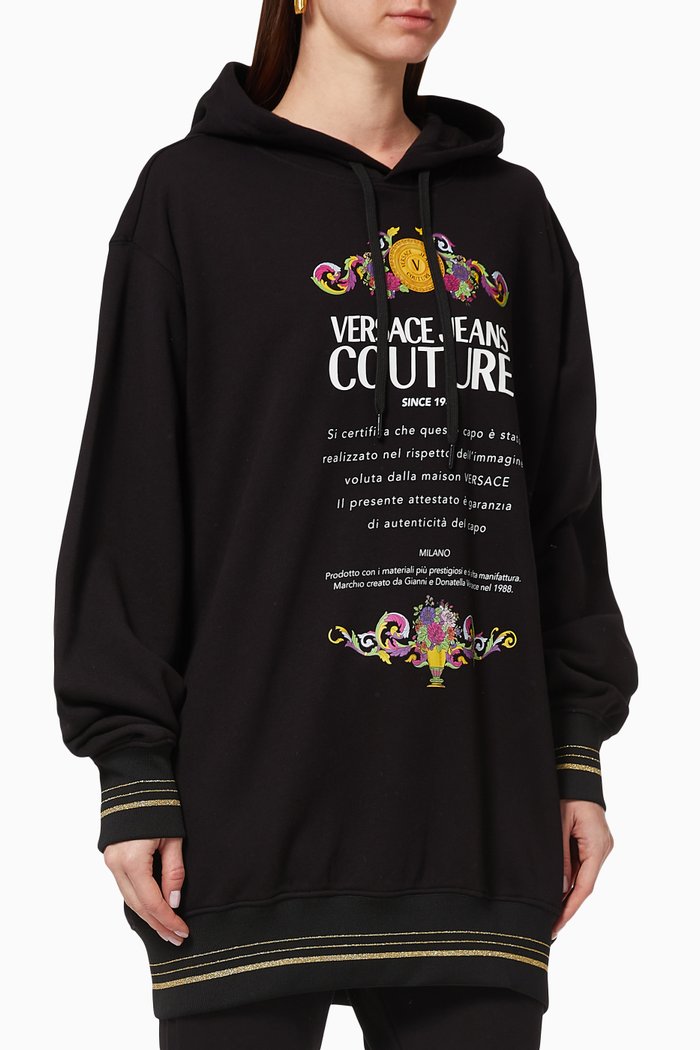 

Lady Jersey Hoodie with Logo, Black