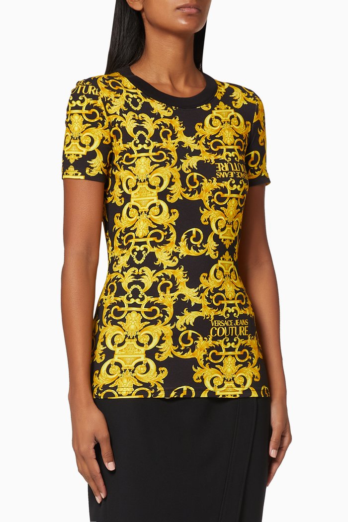 

Logo Baroque Jersey T-shirt, Black