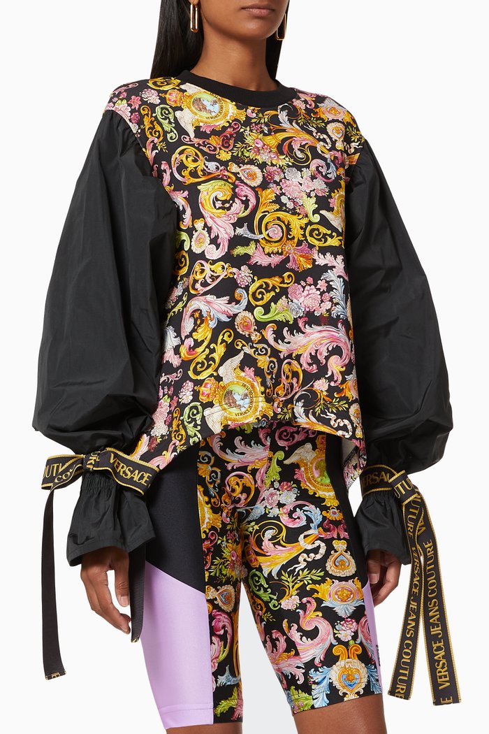 

Versailles Balloon Sleeves Sweater, Multicolour