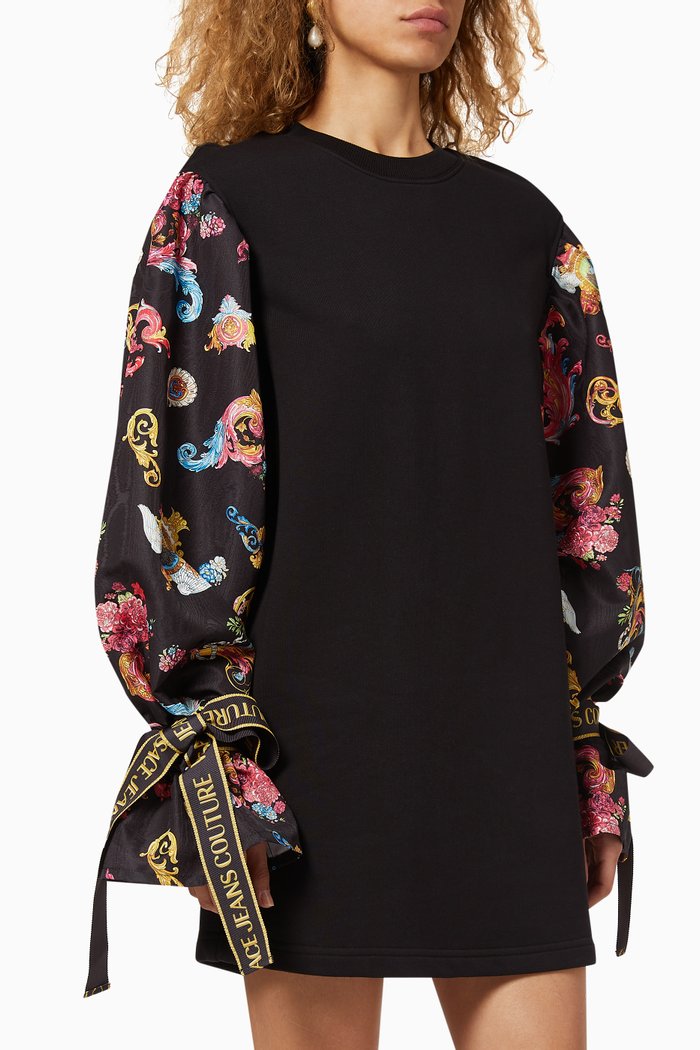 

Rococo Cotton Dress, Black