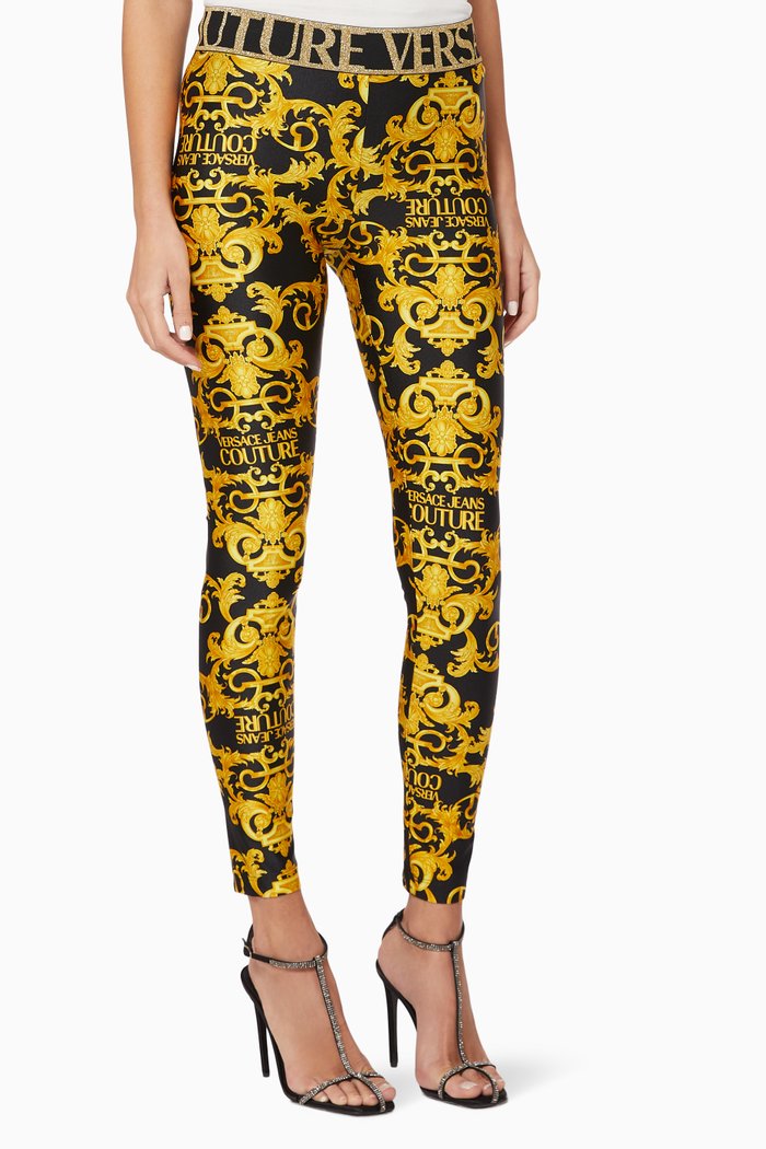 

Logo Baroque Nylon Leggings, Multicolour