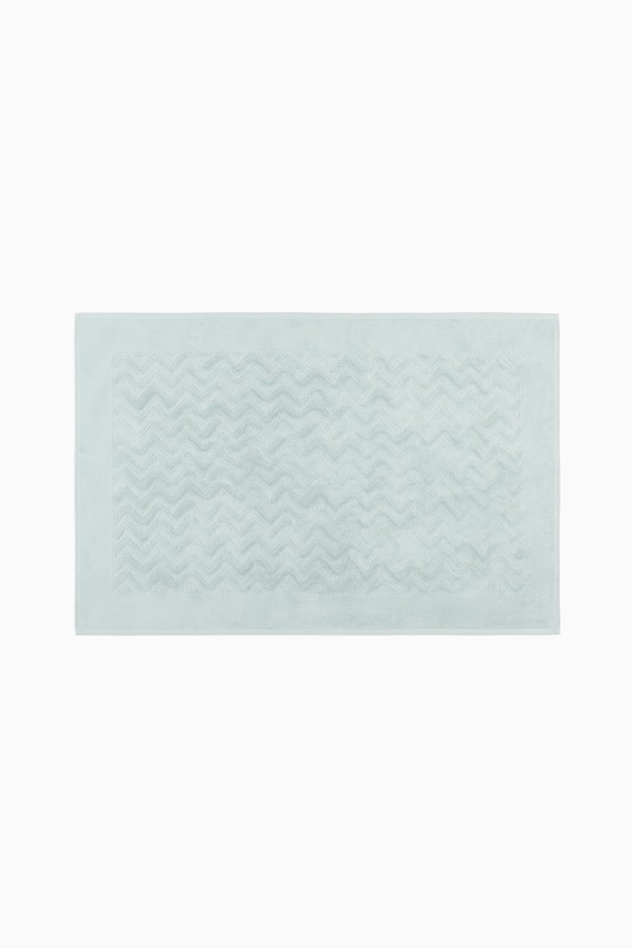 Rex Bath Mat in Cotton, Blue