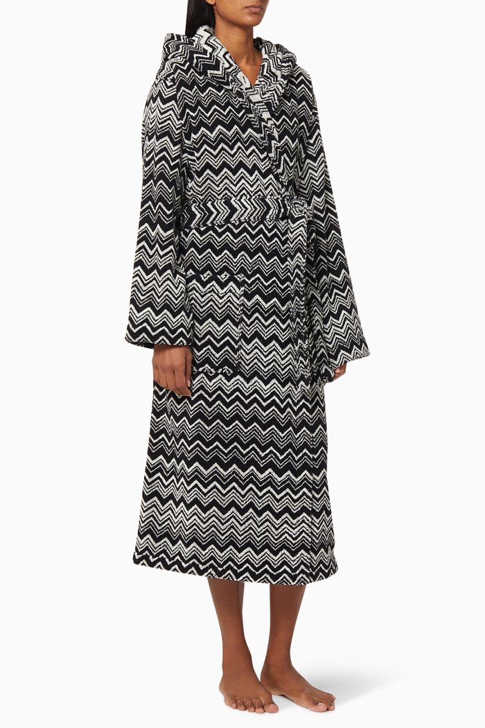 

Keith Hooded Bathrobe, Black