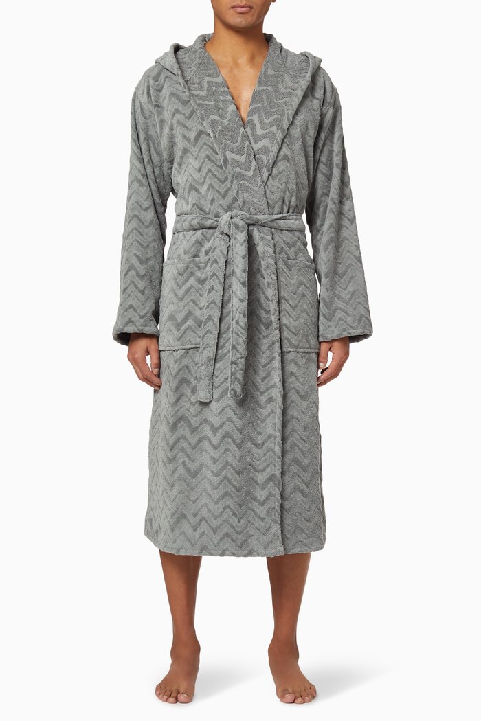 

Rex Hooded Bathrobe, Grey