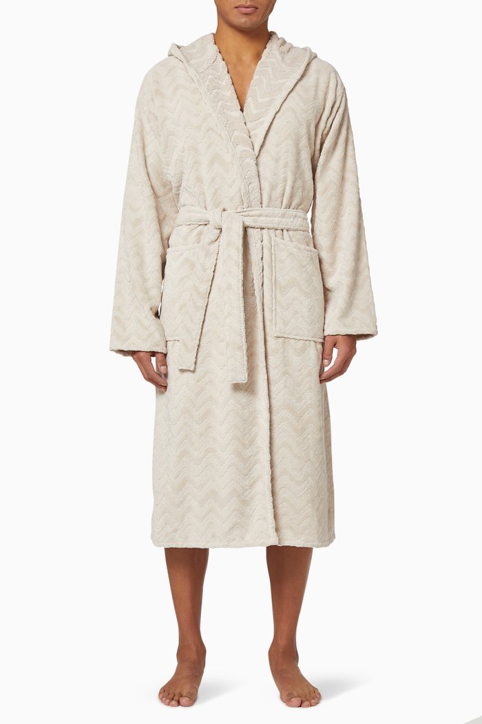 

Rex Hooded Bathrobe, Neutral