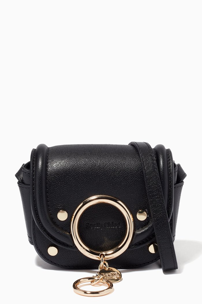 

Mini Mara Crossbody Bag in Leather, Black