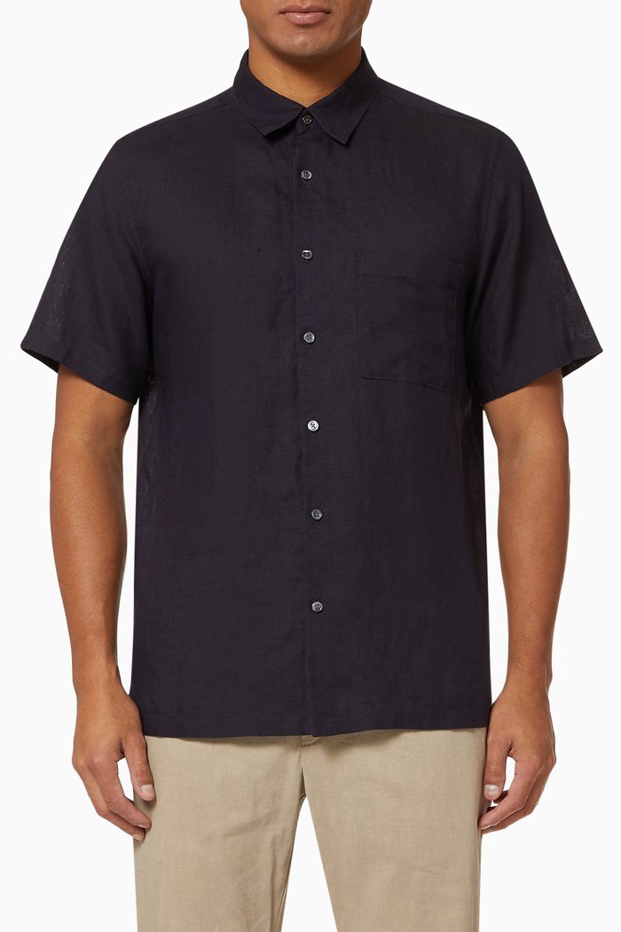 

Irving Summer Linen Shirt, Blue