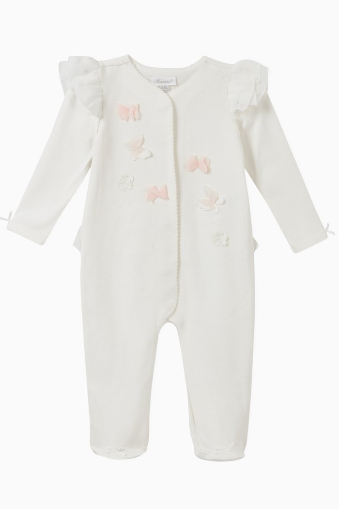 

Butterfly Cotton Coverall, White