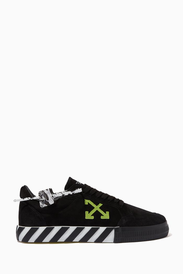 

Low Vulcanized Sneakers in Suede Leather, Black