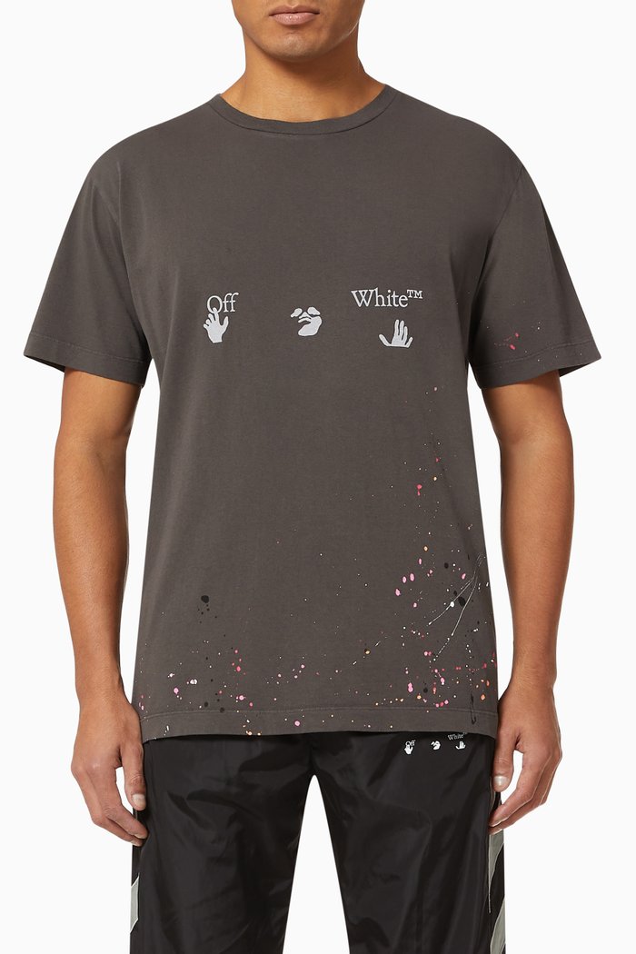 

Vintage Paint T-shirt in Cotton, Grey