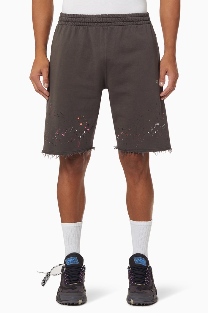 

Vintage Paint Splatter Sweatshorts in Cotton, Grey