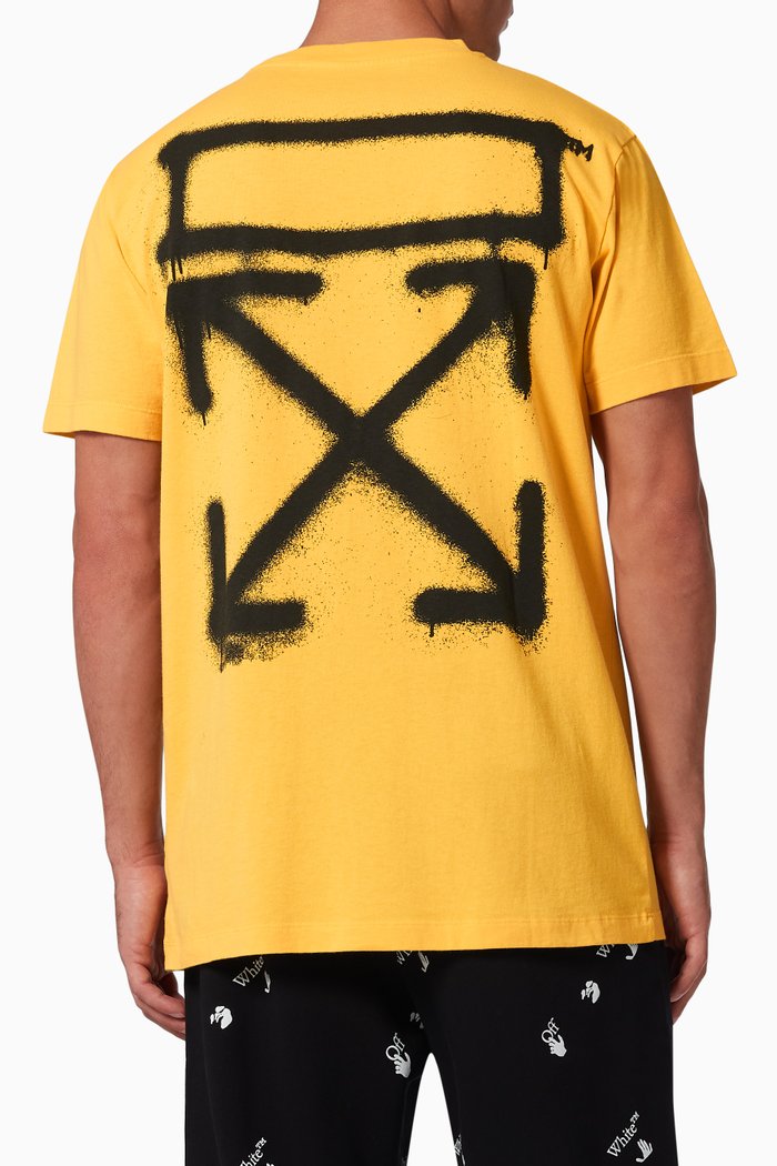 

Spray Marker Arrows Slim T-shirt in Cotton, Yellow