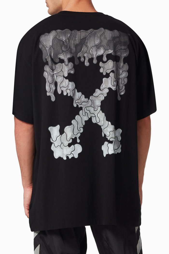 

Marker Arrows Oversized T-shirt in Cotton, Black