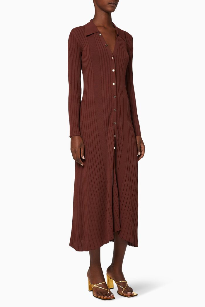 

Rib-Knit Longline Dress, Multicolour