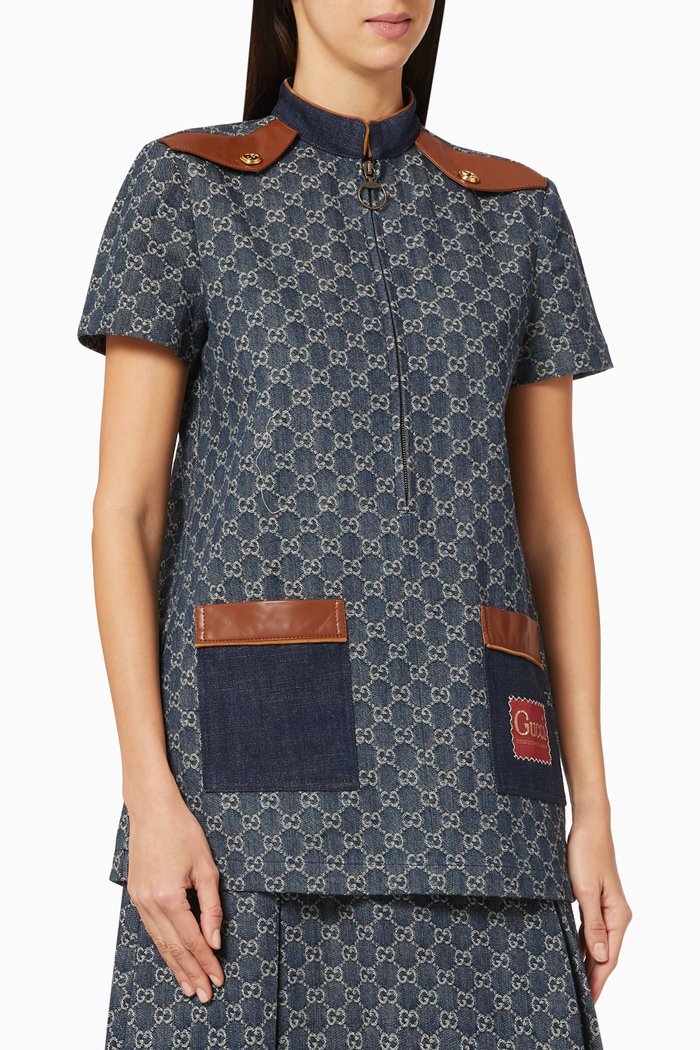 

Top in GG Jacquard Denim, Blue