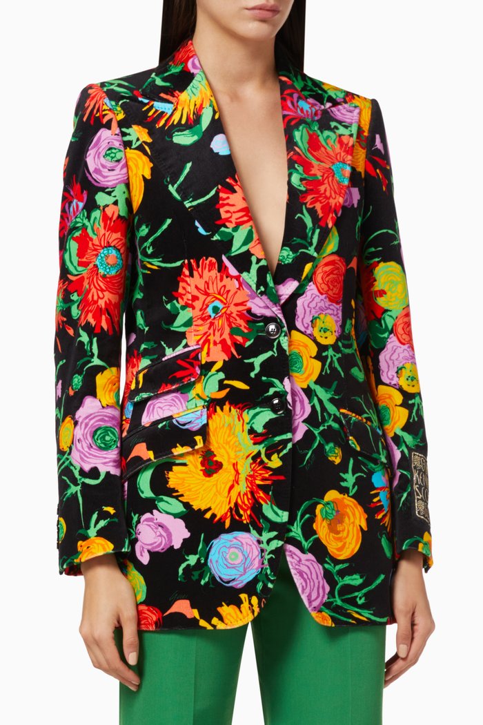 

Jenni Floral Velvet Blazer, Multicolour