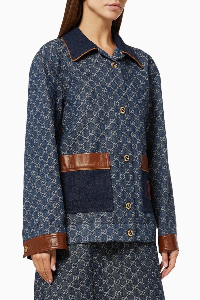 

Eco Washed Organic Denim Jacket, Blue