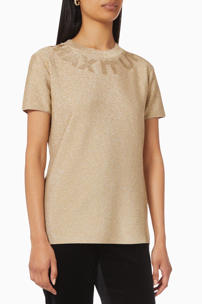 

Dare Lamé Slogan T-shirt, Neutral