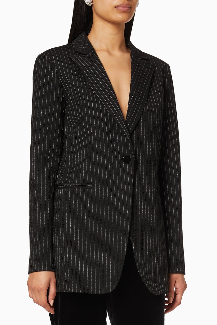 

Priamo Pinstripe Blazer, Black