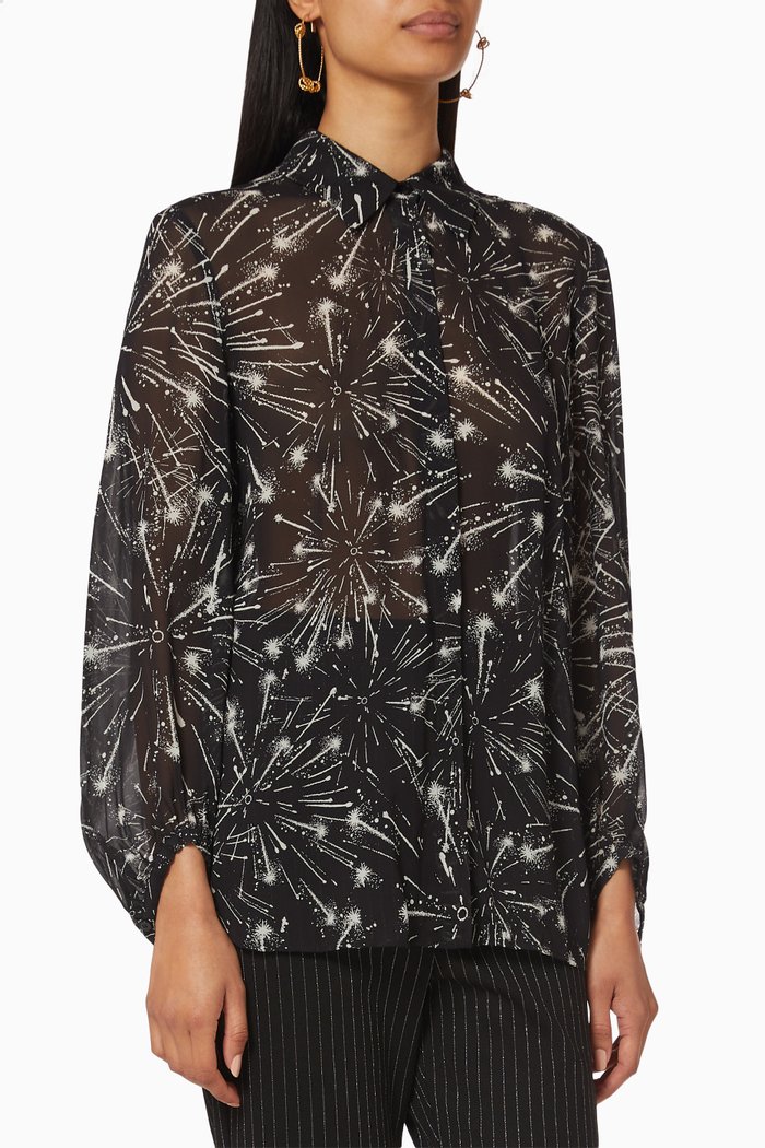 

Glamour Georgette Shirt, Black