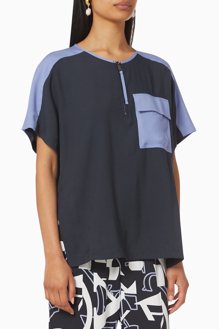 

Cobalto Printed Top, Blue