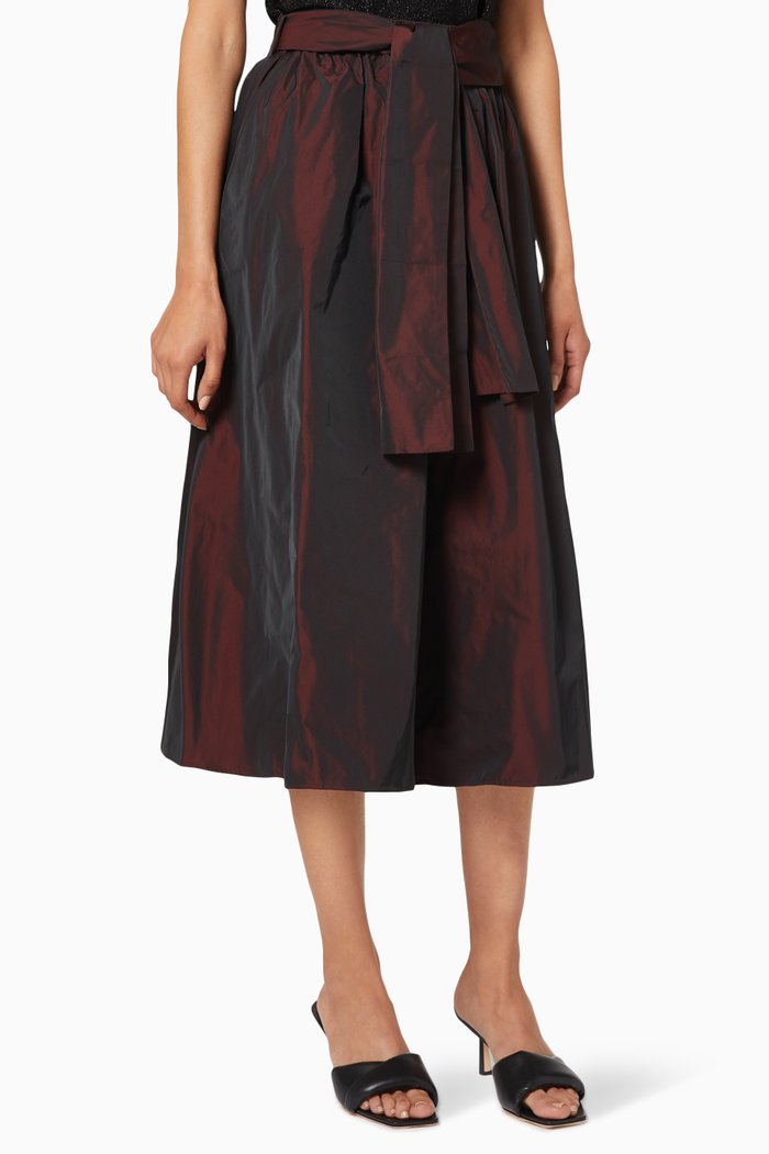 

Eros Taffeta Skirt, Burgundy