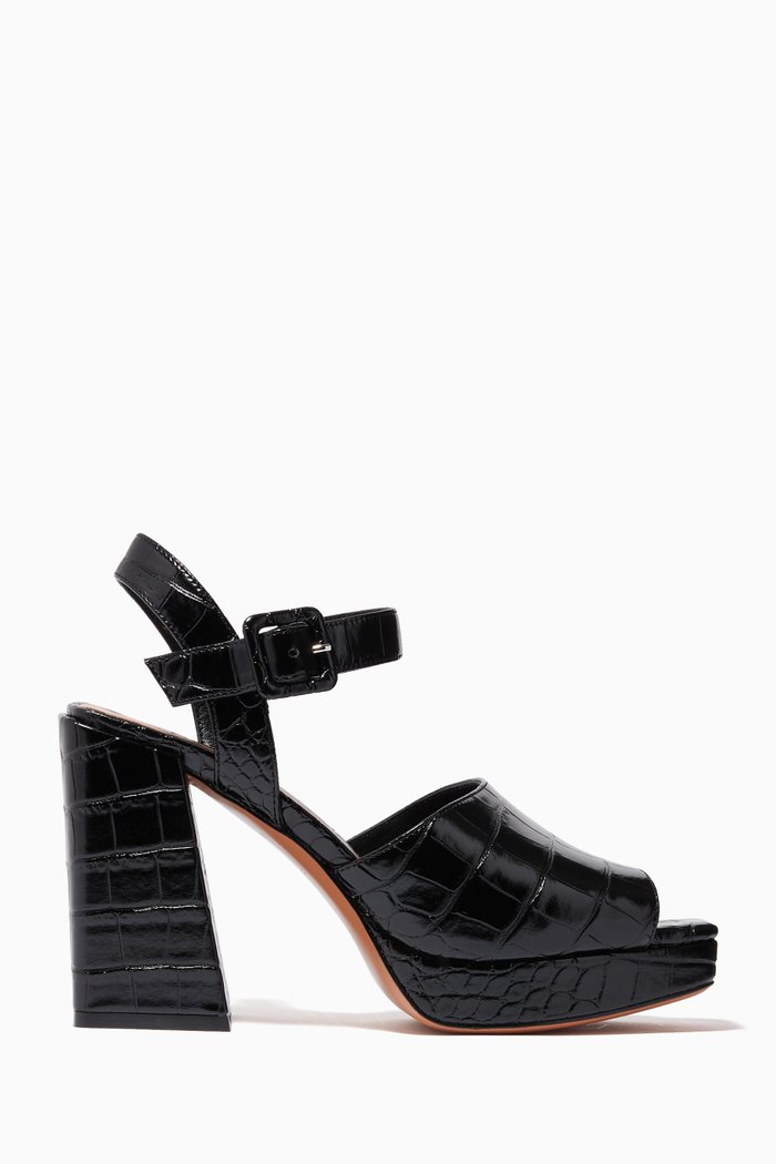 Brest Platform Sandals, Black