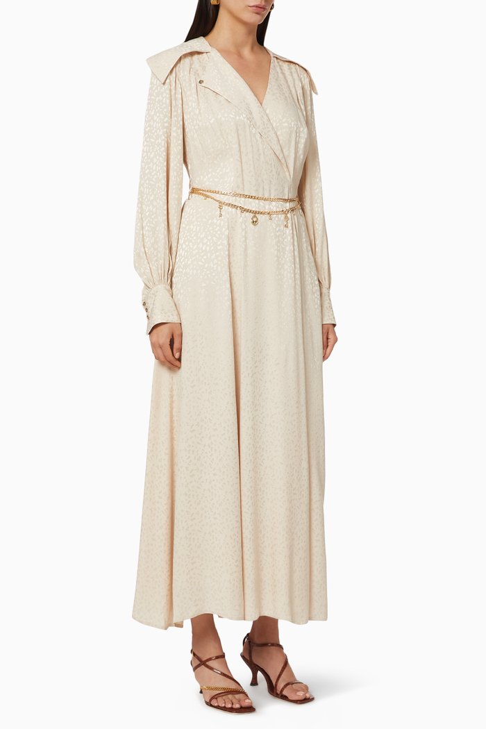 

Shimmer Midi Dress, Neutral