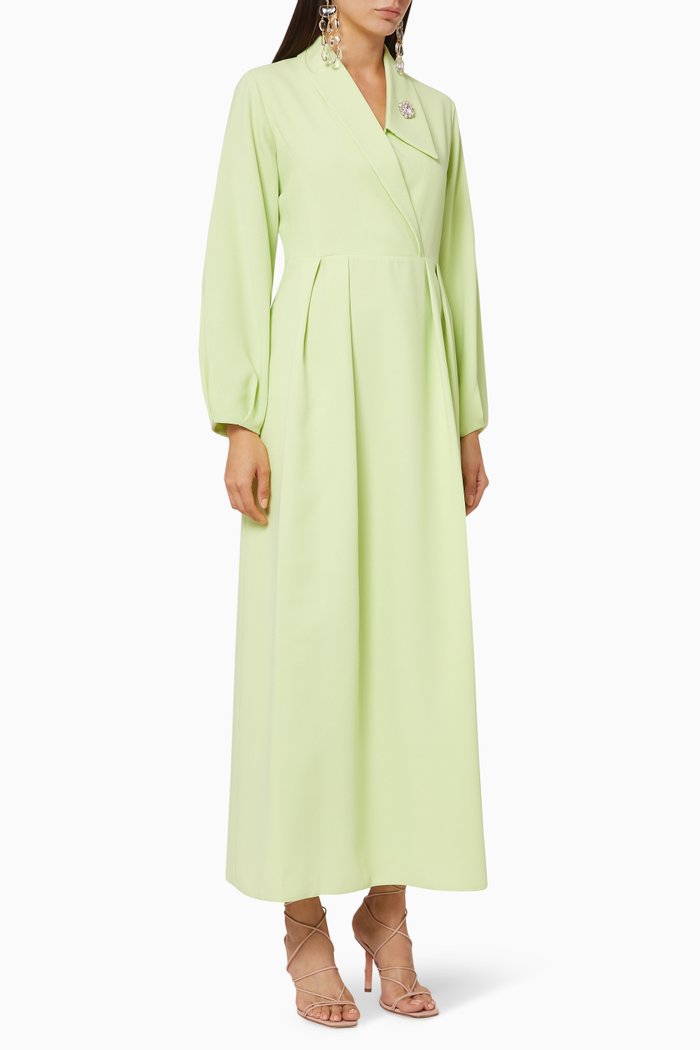 

Crepe Maxi Dress, Green