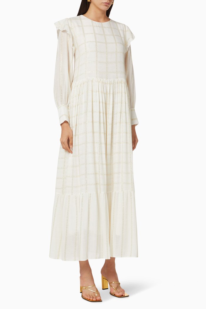 

Plaid Maxi Dress, Neutral