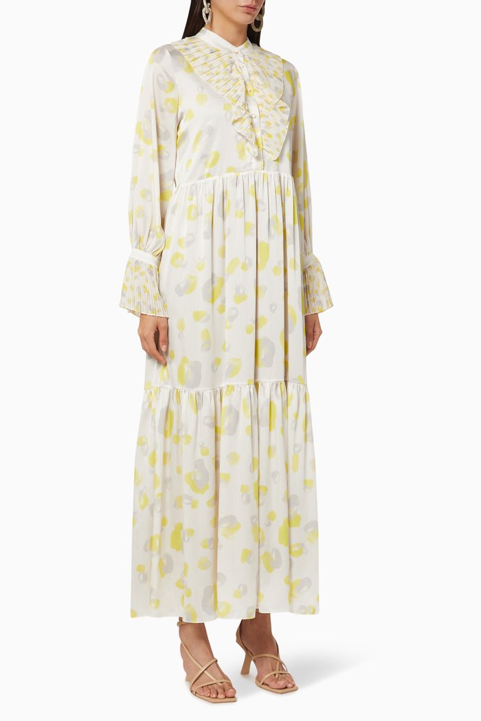 

Crepe Ruffle Dress, Multicolour
