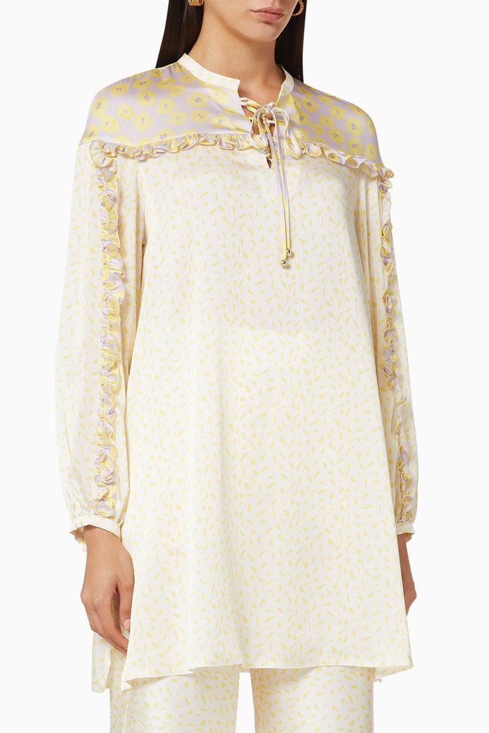

Floral Ruffle Blouse, Multicolour