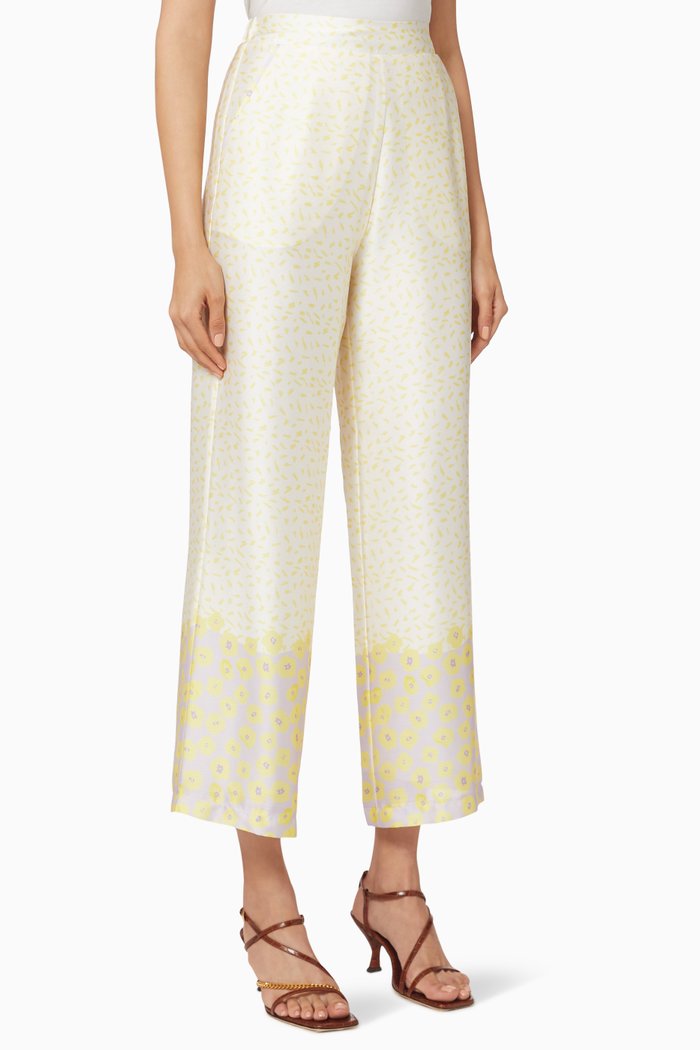 

Floral Crepe Pants, Multicolour