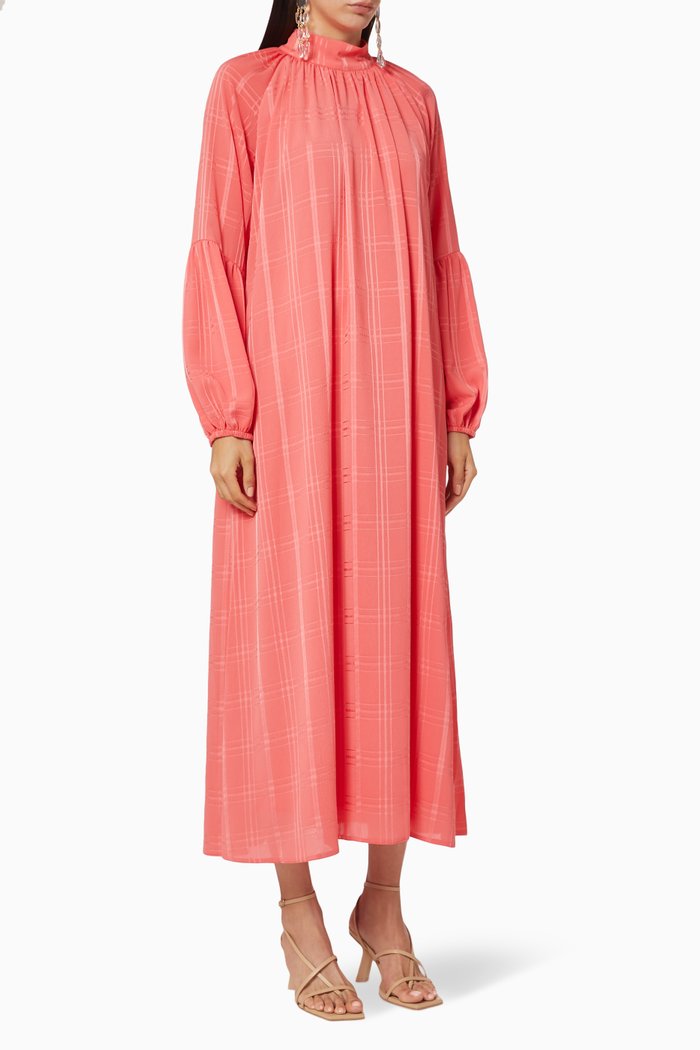 Plaid Maxi Dress, Pink