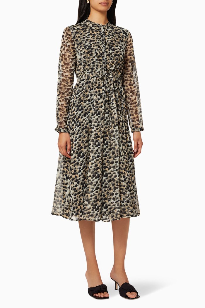

Brushmark Animal Chiffon Dress, Brown